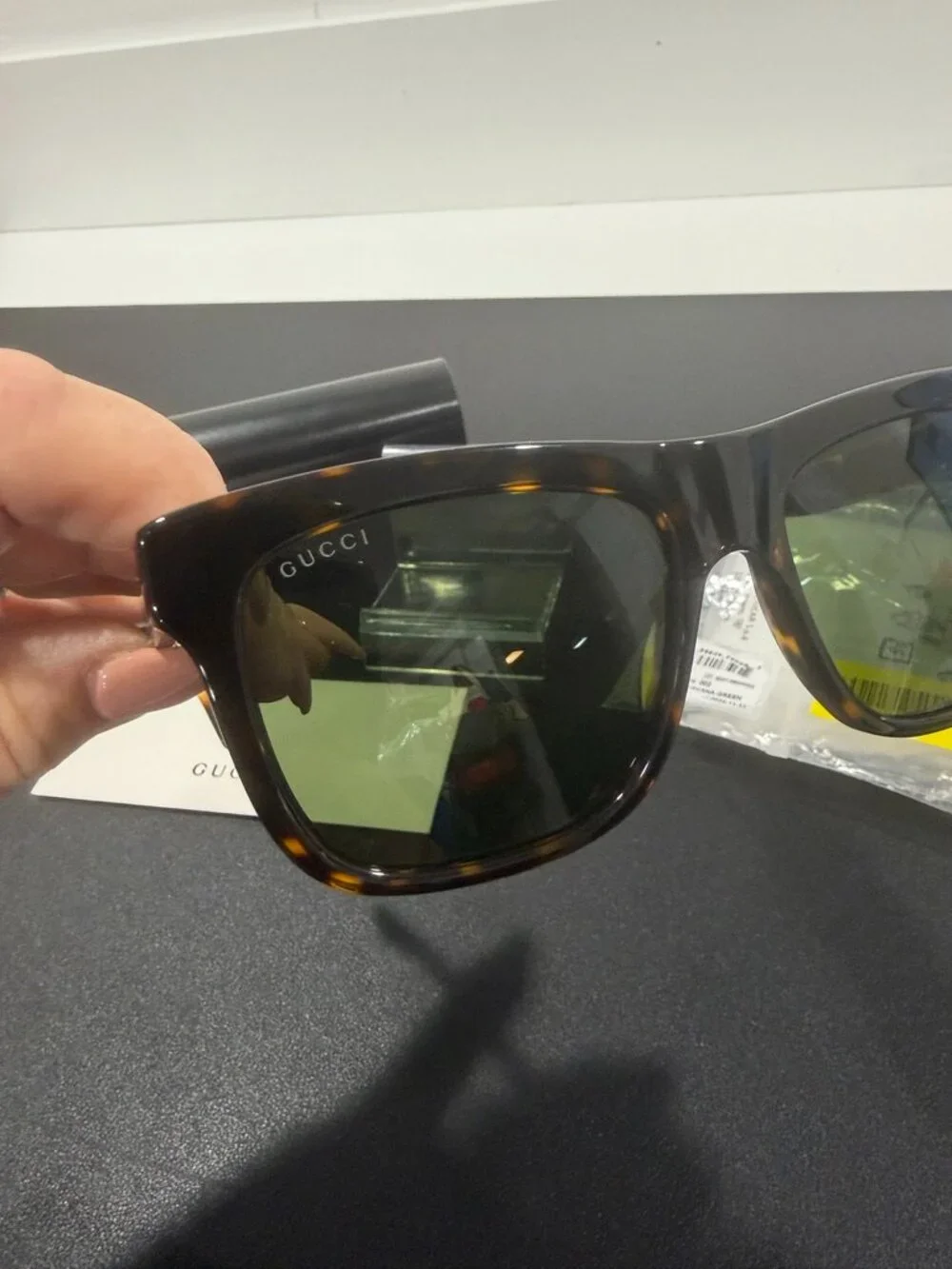 Gucci NIB Sunglasses Havana/Havana Green (JB1497)